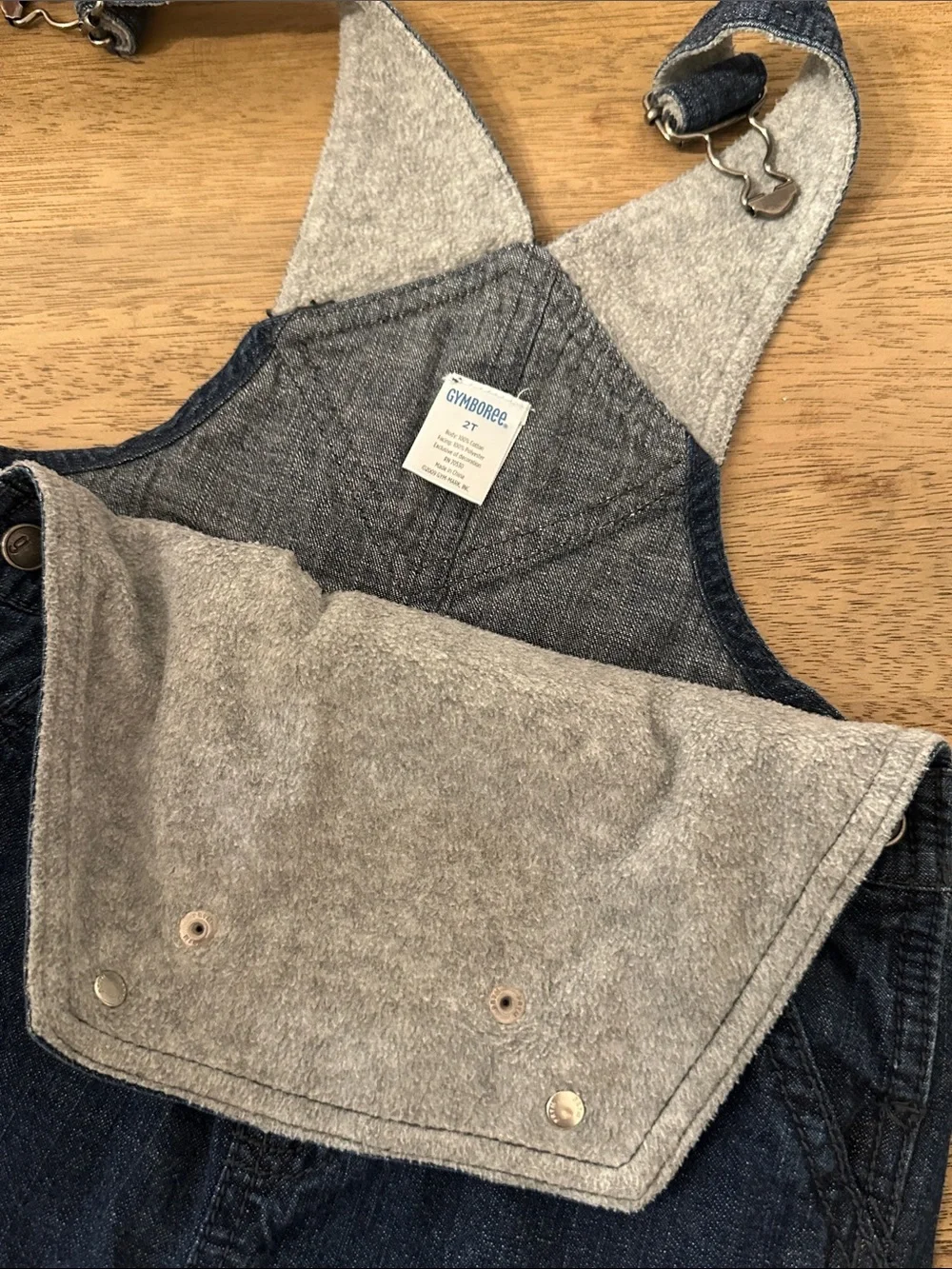 Vintage GYMBOREE Penguin Champ Denim Overalls sz 2T snowboard fall winter EUC